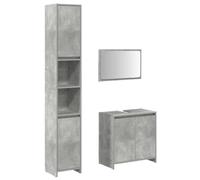 vidaXL Ensemble de Meubles de Salle de Bain 3 pcs Gris béton