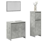 vidaXL Ensemble de meubles de salle de bain 3 pcs gris béton