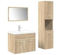 vidaXL Ensemble de Meubles de Salle de Bain 4 pcs chêne Sonoma