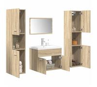 vidaXL Ensemble de meubles de salle de bain 5 pcs chêne Sonoma