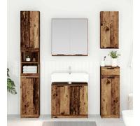 vidaXL Ensemble de Meubles de Salle de Bain avec étagère Bois Ancien, Mobilier de Salle de Bain, Ensemble Moderne, Set d'organisation élégant, pièce Fonctionnelle, Organisateur d'espace Design