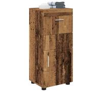 vidaXL Ensemble de Meubles de Salle de Bain Tulum Bois Ancien, Meuble de Salle de Bain Moderne, vanité rectangulaire avec Plein de Rangement, Bois d'ingénierie, Finition Mate, Organisateur d'espace