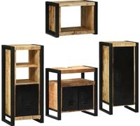 Vidaxl Ensemble De Mobilier De Salle De Bain Montage Mural 4 Pcs