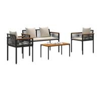 Ensemble de meubles d'extérieur avec coussin Rotin PE jardin Patio vidaXL vidaXL