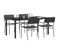 vidaXL Ensemble de Meubles d'extérieur 5 pc Anthracite Acier