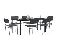 vidaXL Ensemble de Meubles d'extérieur 7 pc Anthracite Acier
