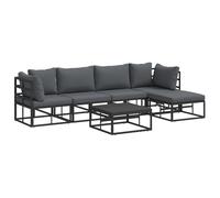 vidaXL Ensemble de Meubles d'extérieur - Canapé modulable pour Le Jardin, canapé de Patio résistant aux intempéries et en Aluminium.