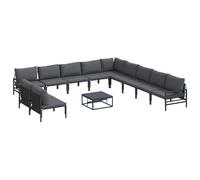 Vidaxl Ensemble De Canapé De Jardin 12 Pcs Anthracite Acier