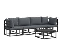 vidaXL Ensemble de meubles d'extérieur - Idéal pour votre jardin, ce salon moderne est tout sur le style et le confort. Il résiste aux intempéries, donc vous pouvez en profiter qu'il pleuve ou qu'il f