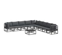 vidaXL Ensemble de Meubles d'extérieur - Super pour Ton Jardin, ta terrasse ou Ton Deck. Ce Salon Moderne est résistant aux intempéries et a des sièges modulables pour ta Cour.
