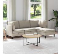 vidaXL Ensemble de meubles pour le salon 4 pc Avoine Tissu 3413785