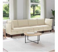vidaXL Ensemble de meubles pour le salon 4 pc Crème Tissu 3413779