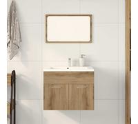 Vidaxl Ensemble De Meubles Salle De Bain 2 Pcs Bois D'ingénierie