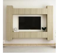 Vidaxl Ensemble De Meubles Tv 10 Pcs Chêne Sonoma Bois D'ingénierie Multicolore