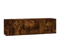 vidaXL Ensemble de meubles TV 2 pcs Chêne fumé bois d'ingénierie moderne avec portes Marron