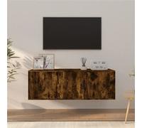 Vidaxl Ensemble De Meubles Tv 2 Pcs Chêne Fumé Bois D'ingénierie Marron