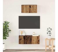 Vidaxl Ensemble De Meubles Tv 2 Pcs Bois Ancien 80 X 30 X 30 Cm