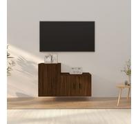 vidaXL Ensemble de meubles TV 2 pcs Chêne marron Bois d'ingénierie