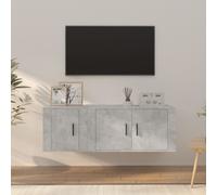 Vidaxl Ensemble De Meubles Tv 2 Pcs Gris Béton Bois D'ingénierie Marron