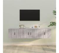 Vidaxl Ensemble De Meubles Tv 3 Pcs Sonoma Gris Bois D'ingénierie Marron