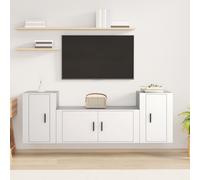 vidaXL Ensemble de meubles TV 3 pcs Blanc Bois d'ingénierie