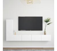 vidaXL Ensemble de meubles TV 3 pcs Blanc Bois d'ingénierie