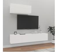 vidaXL Ensemble de meubles TV 3114470 3 pièces Bois d'ingénierie Blanc