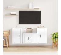vidaXL Ensemble de meubles TV 3 pcs Blanc brillant Bois d'ingénierie 3188496