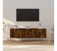 Vidaxl Ensemble De Meubles Tv 3 Pcs Chêne Fumé Bois D'ingénierie Marron