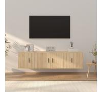vidaXL Ensemble de Meubles TV 3 pcs, Armoires de Télévision avec Portes, Meubles Télé Salon Salle de Séjour, Moderne, Chêne Sonoma Bois d'Ingénierie Marron G
