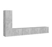 Ensemble de Meuble TV 4 pcs Chêne Sonoma Aggloméré Mural Suspendu vidaXL
