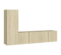 vidaXL Ensemble de meubles TV 3 pièces – Rangement – Chêne Sonoma (bois d'ingénierie)