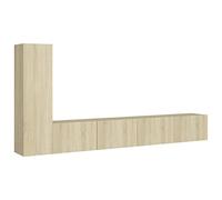 Vidaxl Ensemble De Meubles Tv 3 Pcs Chêne Sonoma Bois D'ingénierie Multicolore