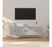 vidaXL 3-delige Tv-meubelset bewerkt hout betongrijs3188402 Gris G