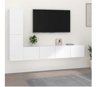 vidaXL Ensemble de meubles TV 4 pcs Blanc Bois d'ingénierie 3114310