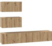Vidaxl Ensemble Meuble Tv 4 Pcs Chêne Artisanal 80 X 30 X 30 Cm