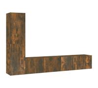 Vidaxl Ensemble De Meubles Tv 4 Pcs Chêne Fumé Bois D'ingénierie Marron