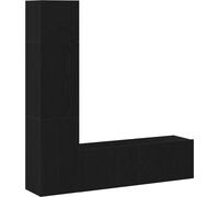 vidaXL Ensemble de meubles TV 4 pcs chêne noir 130,5 x 30 x 140 cm