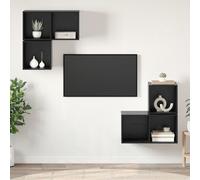 vidaXL Ensemble de meubles TV 4 pcs Chêne noir 37 x 37 x 72 cm