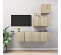 Ensemble de meubles TV 4 pcs Chêne sonoma Bois d'ingénierie3079049