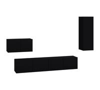 Ensemble de Meubles TV 4 pcs Blanc Bois d'Ingénierie Divertissement vidaXL
