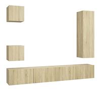 vidaXL Ensemble de meubles TV 3079012 5 pièces Chêne Sonoma bois d'ingénierie avec rangement