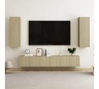 Vidaxl Ensemble De Meubles Tv 5 Pcs Chêne Sonoma Bois D'ingénierie Multicolore