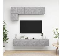 vidaXL Ensemble de meubles TV 5 pcs Gris béton Bois d'ingénierie