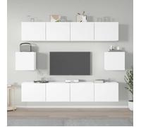 vidaXL Ensemble de meubles TV 6 pcs Blanc Bois d'ingénierie 3114358