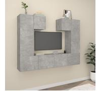 vidaXL Ensemble de meubles TV 6 pcs Gris béton Bois d'ingénierie 3114457
