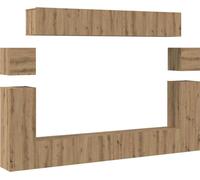 vidaXL Ensemble de meubles TV 8 pcs chêne artisanal moyen bois composite