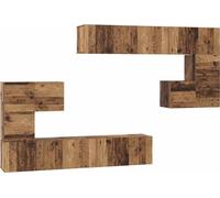 vidaXL Ensemble de meubles TV 8 pcs Vieux bois Moyen 30,5 x 30 x 30 cm