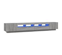 vidaXL Ensemble de Meubles TV avec Lumières LED 3 pcs Centres de Divertissement Armoires Multimédia Meubles de Salle de Séjour Sonoma Gris