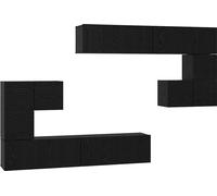 vidaXL Ensemble de meubles TV mural 8 pcs chêne noir